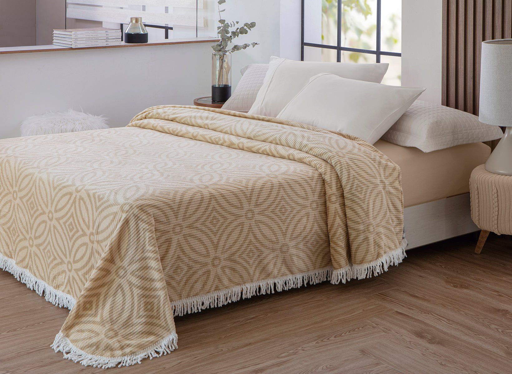 Colcha COLCHA CHENILLE ISADORA BEGE – Jolitex Ternille